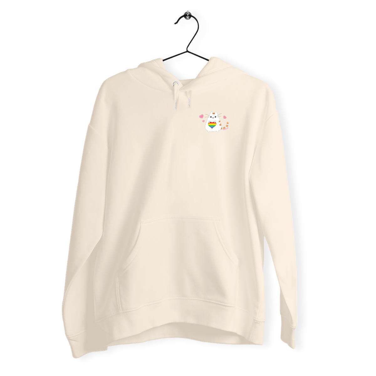 Pride Katze - “Unisex*” Hoodie  Metall Cord