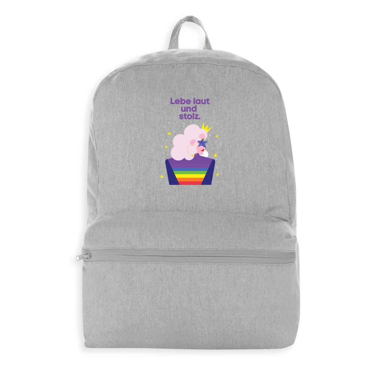 Lebe laut und stolz - 100% recycled Rucksack