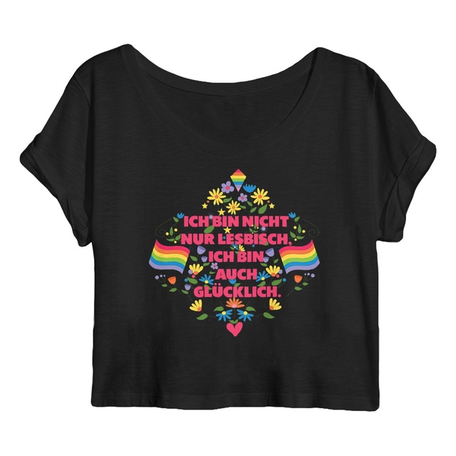  Ich bin nicht nur lesbisch, ich bin auch glücklich - "Womens*" crop top  - Image