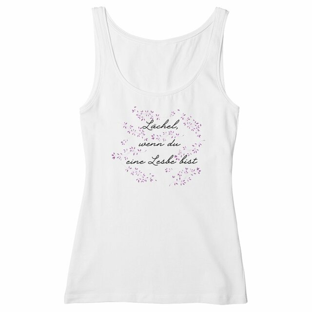  Lächel, wenn du eine Lesbe bist - "Womens*" slim fit tank top
