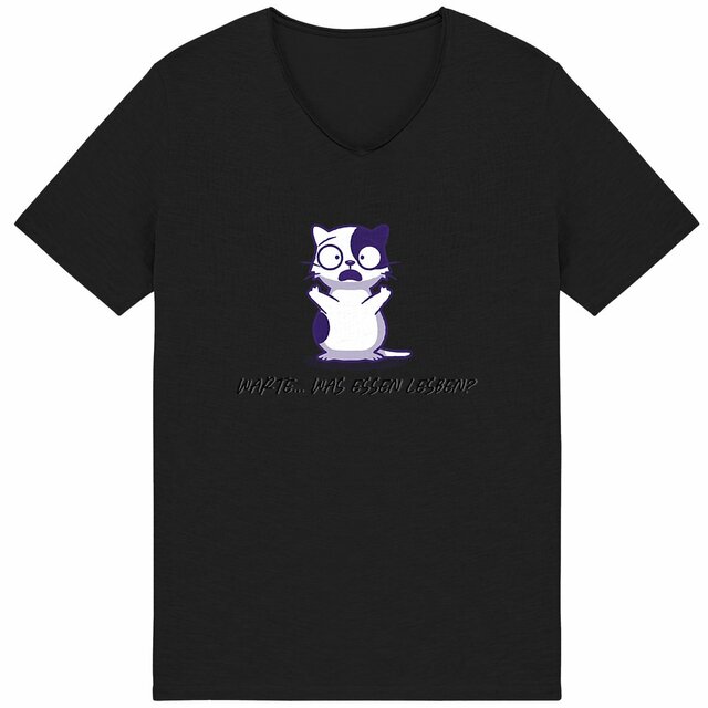  Warte... Was essen Lesben? - "Mens*" Slub T-Shirt  - Image