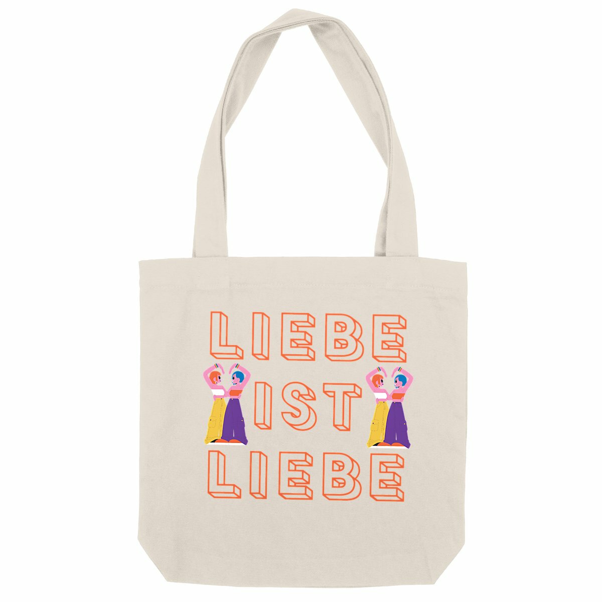 Liebe ist Liebe - Ökologische Tote bag mit dicken Griffen  - Image