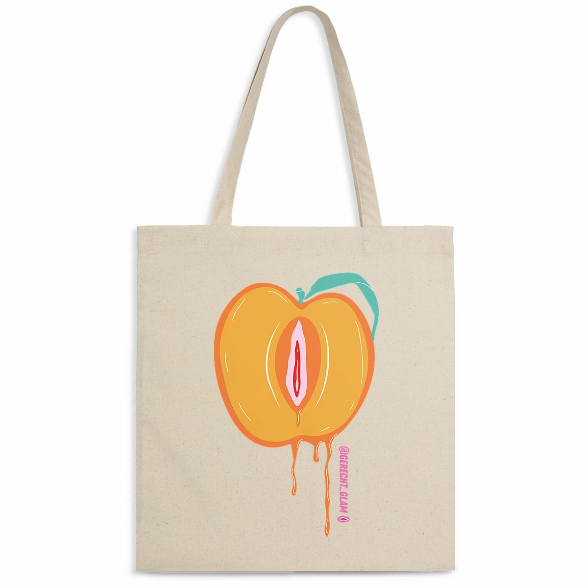 Vulva Pfirsich - Tote bag organic - Image