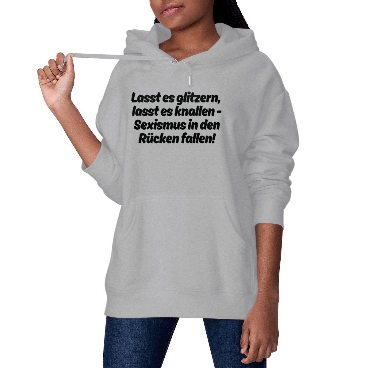 Lasst es glitzern, lasst es knallen. - “Unisex*” Hoodie Metall Cord 