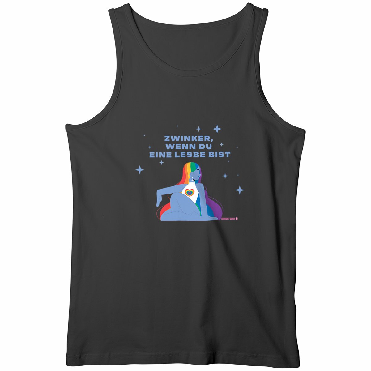  Zwinker, wenn du eine Lesbe bist - "Mens*" tank top  - Image