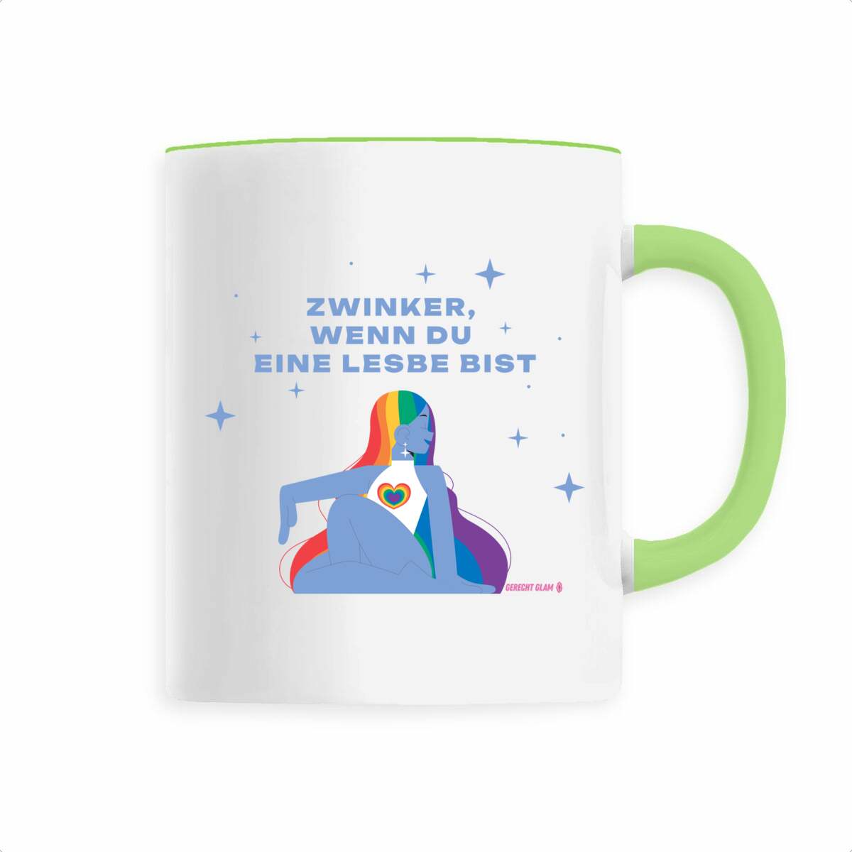  Zwinker, wenn du eine Lesbe bist - Keramik Tasse / Heferl