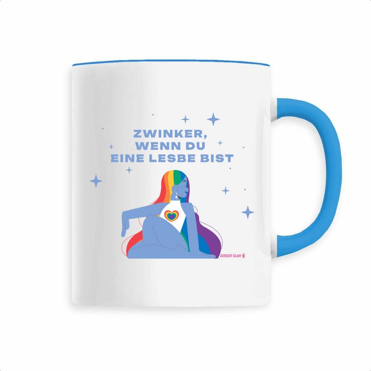  Zwinker, wenn du eine Lesbe bist - Keramik Tasse / Heferl - Image