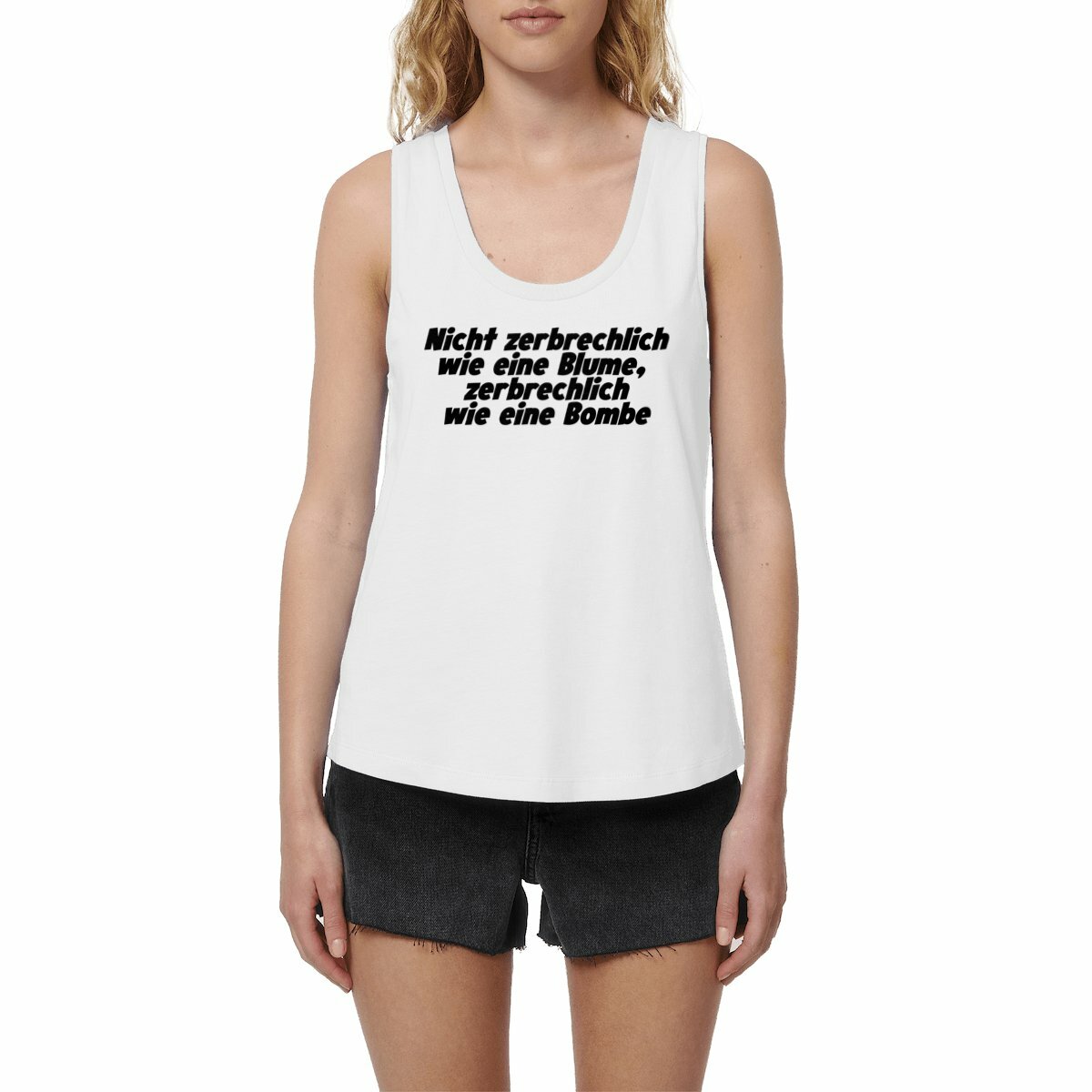 Nicht zerbrechlich wie eine Blume, zerbrechlich wie eine Bombe - Loose fitting "women*s" tank top