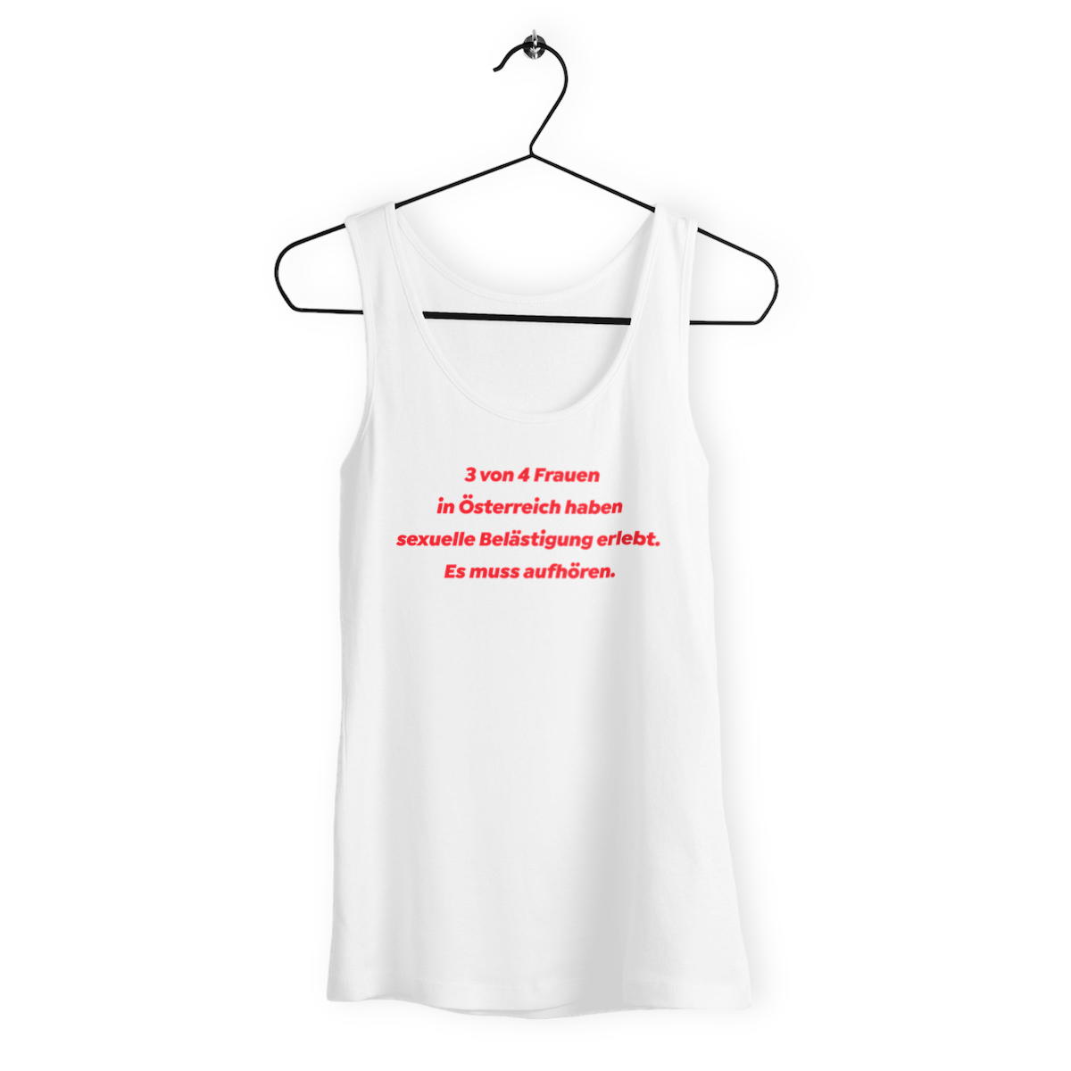 3 von 4 Frauen in Österreich haben sexuelle Belästigung erlebt. - Loose fitting "womens*" tank top - Image