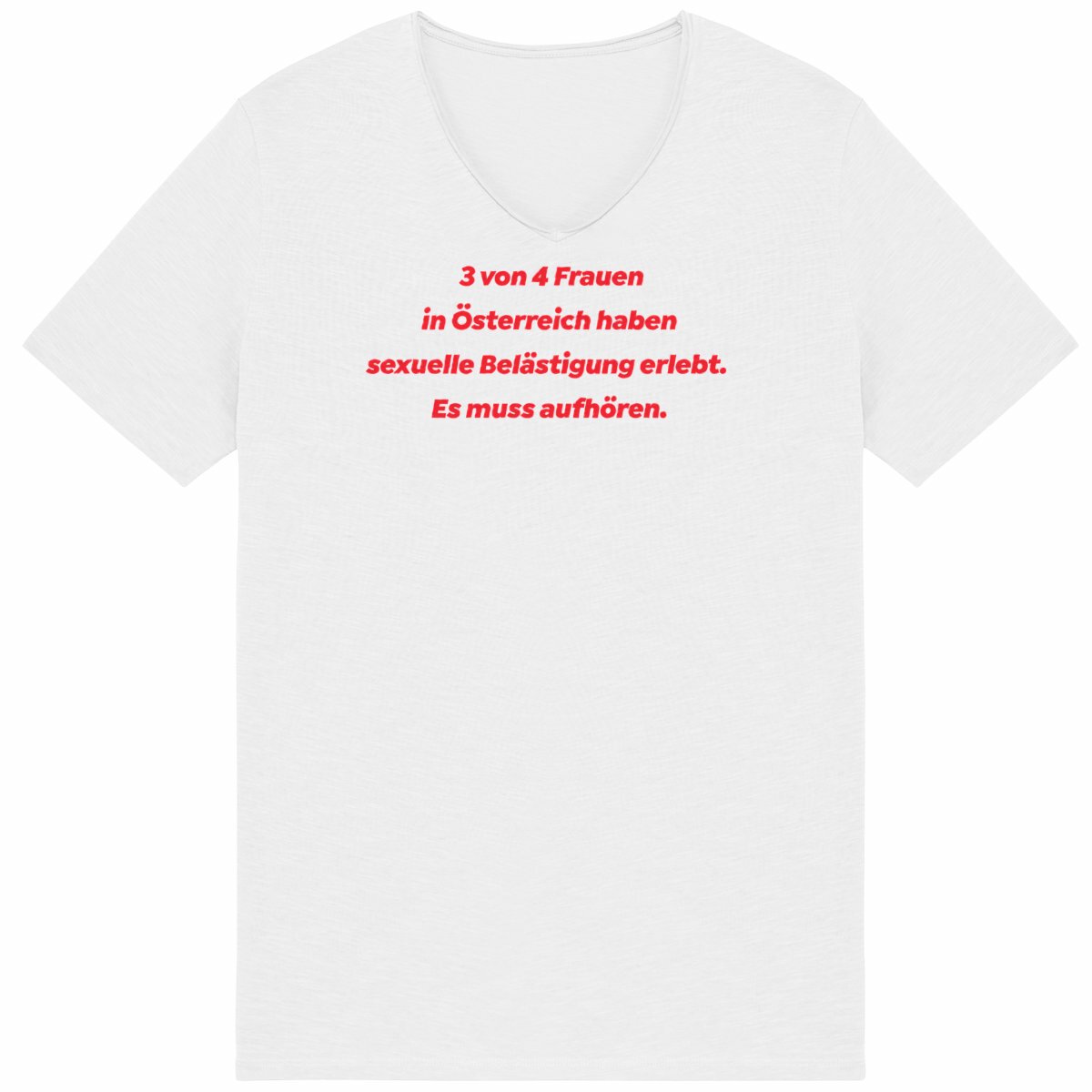 3 von 4 Frauen in Österreich haben sexuelle Belästigung erlebt. - "Mens*" Slub T-Shirt