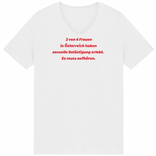 3 von 4 Frauen in Österreich haben sexuelle Belästigung erlebt. - "Mens*" Slub T-Shirt