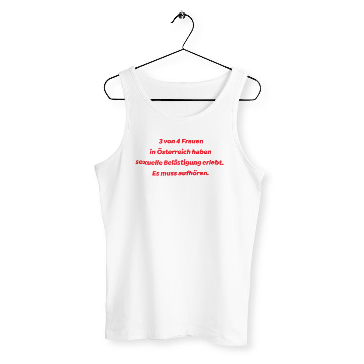  3 von 4 Frauen in Österreich haben sexuelle Belästigung erlebt. - "Mens*" tank top