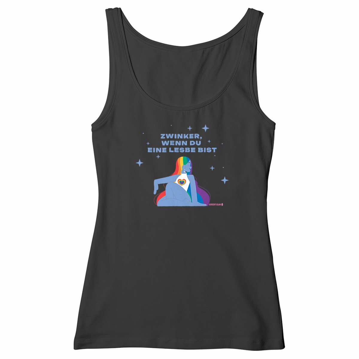  Zwinker, wenn du eine Lesbe bist - "Womens*" slim fit tank top - Image
