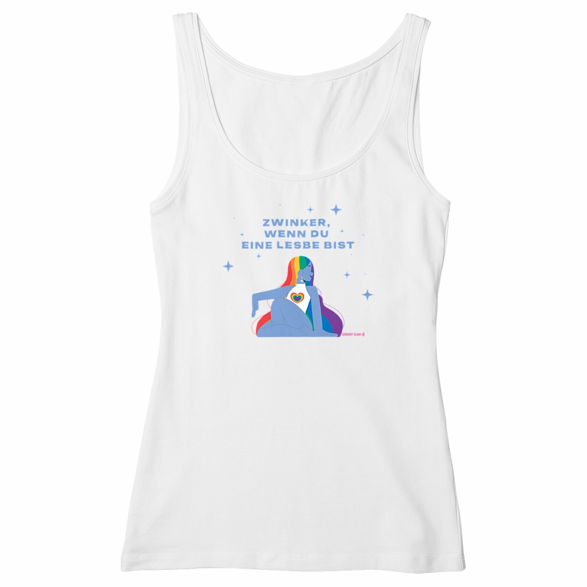  Zwinker, wenn du eine Lesbe bist - "Womens*" slim fit tank top