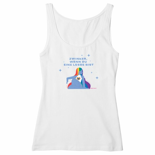  Zwinker, wenn du eine Lesbe bist - "Womens*" slim fit tank top