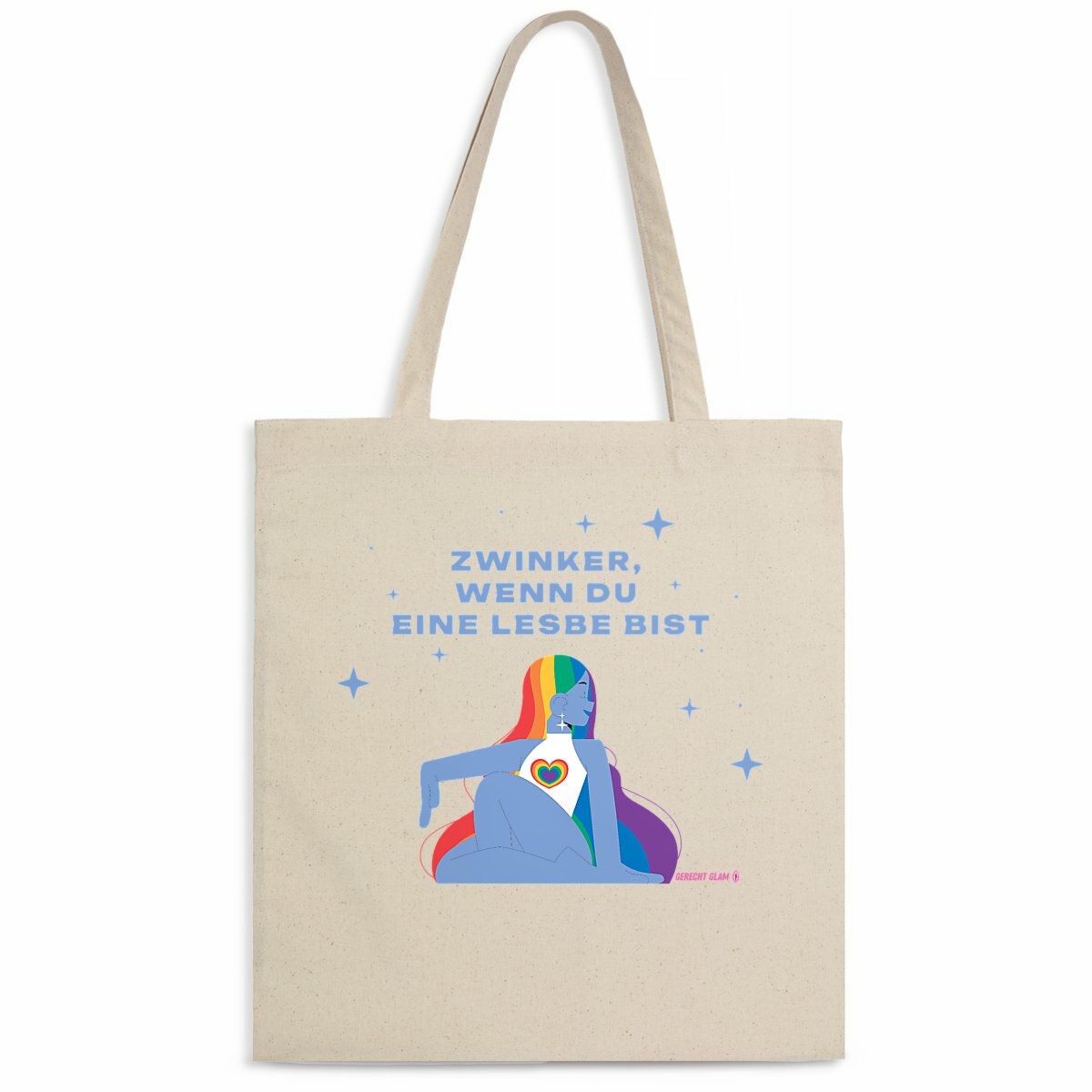  Zwinker, wenn du eine Lesbe bist - Tote bag organic 