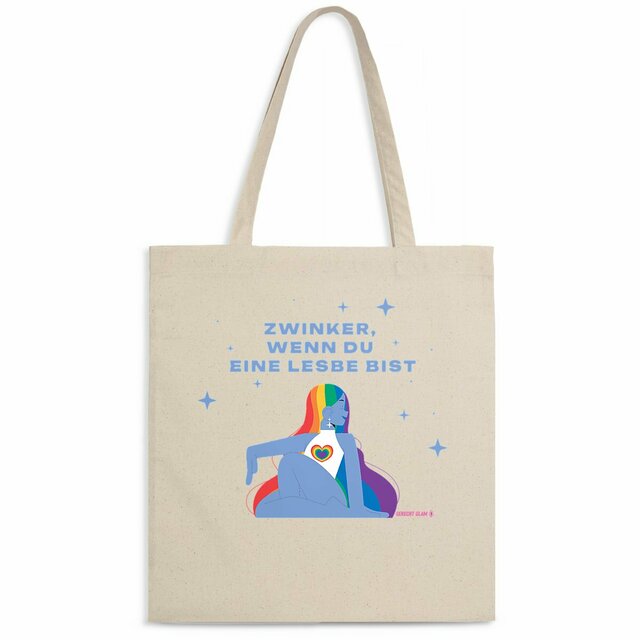  Zwinker, wenn du eine Lesbe bist - Tote bag organic 