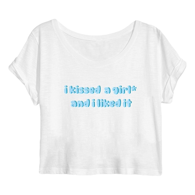 i kissed a girl* and i liked it - "Womens*" crop top 