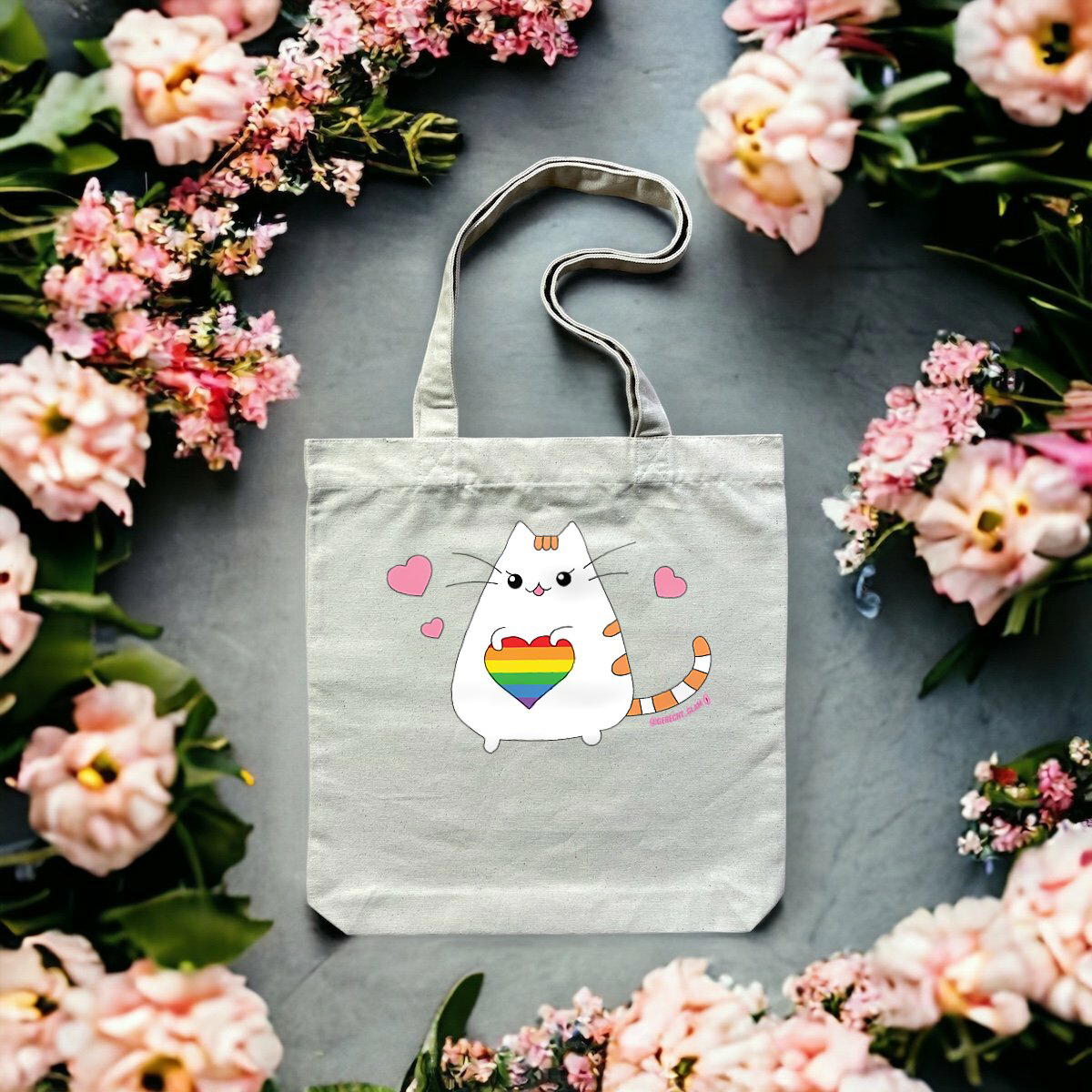 Pride Katze - Ökologische Tote bag mit dicken Griffen 