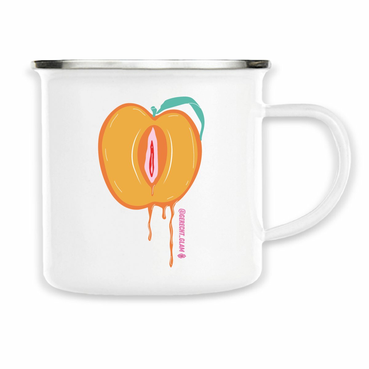 Vulva Pfirsich - Keramik Tasse / Heferl   - Image