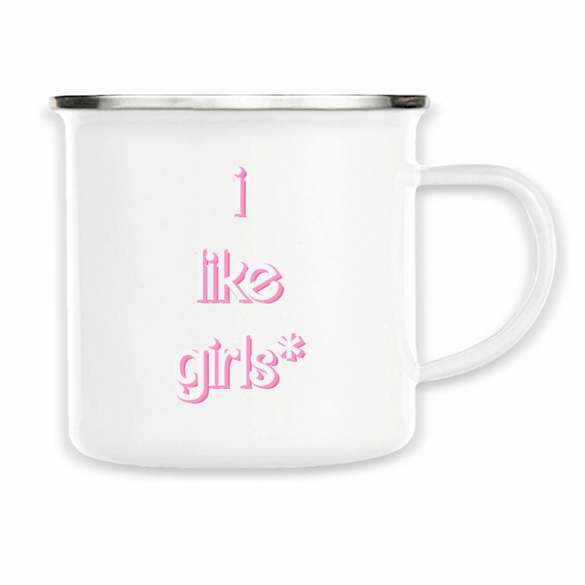 i like girls* - Emaille Becher  - Image