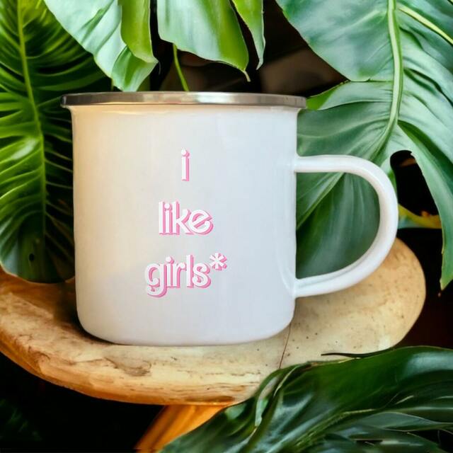 i like girls* - Emaille Becher 