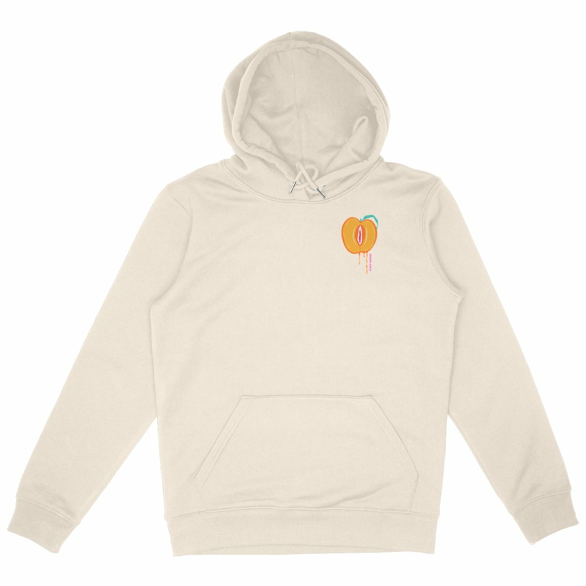 Vulva Pfirsich - “Unisex*” Hoodie Metall Cord
