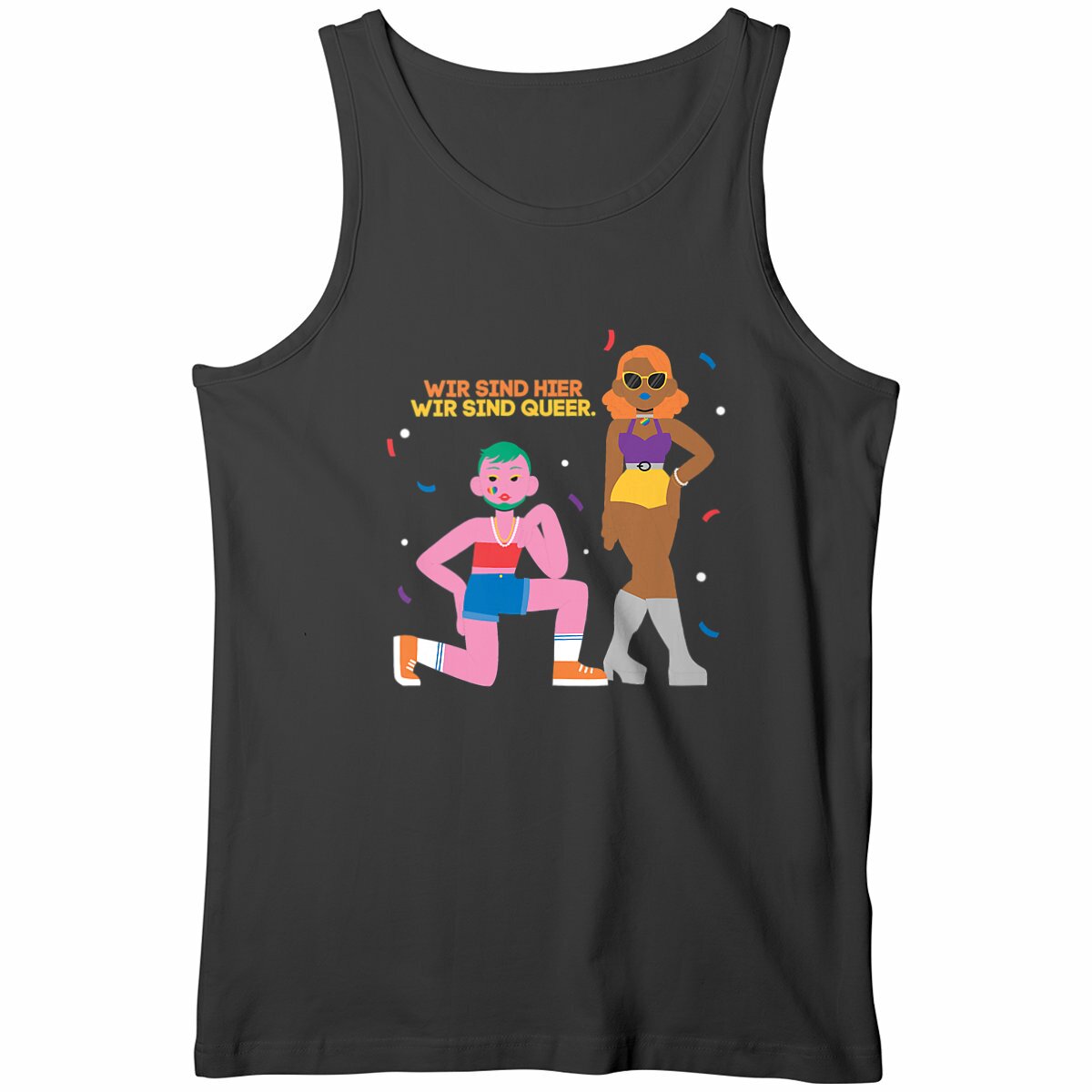 Wir sind hier wir sind queer. - "Mens*" tank top - Image