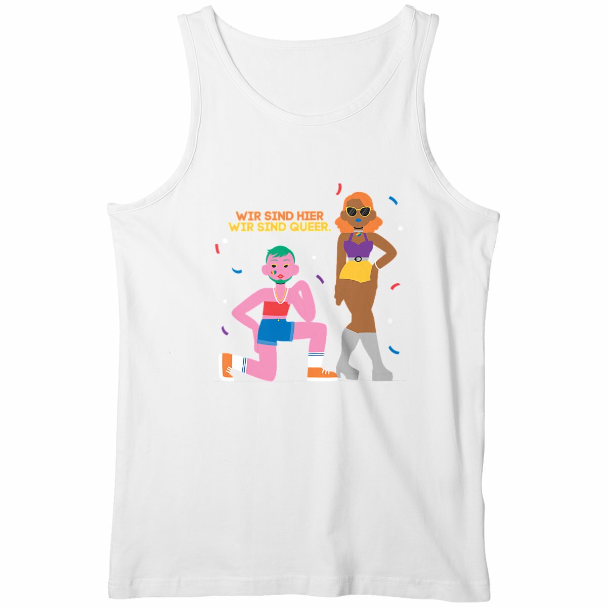 Wir sind hier wir sind queer. - "Mens*" tank top