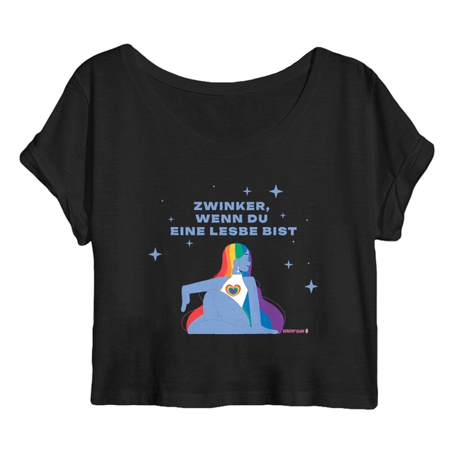  Zwinker, wenn du eine Lesbe bist - "Womens*" crop top - Image