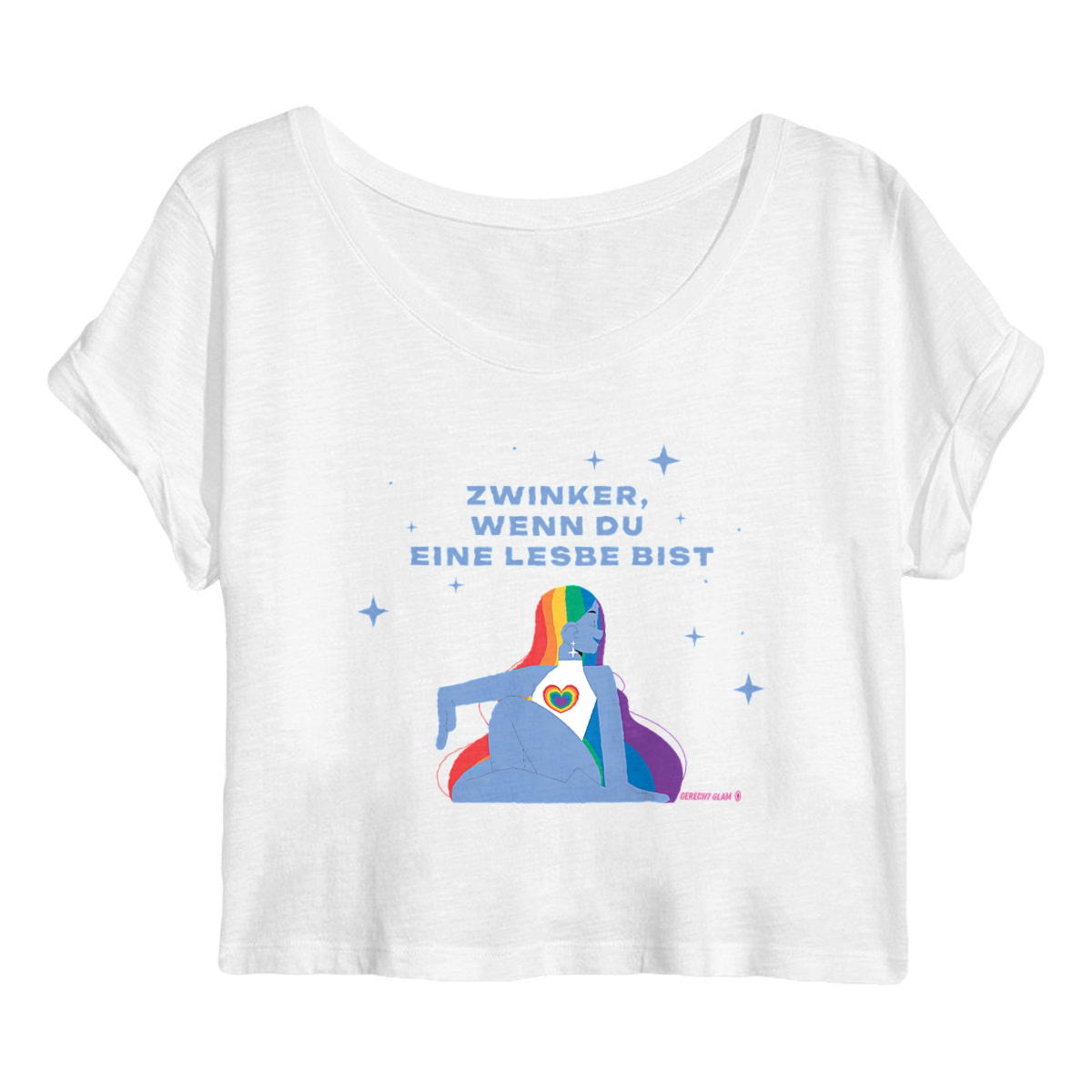  Zwinker, wenn du eine Lesbe bist - "Womens*" crop top