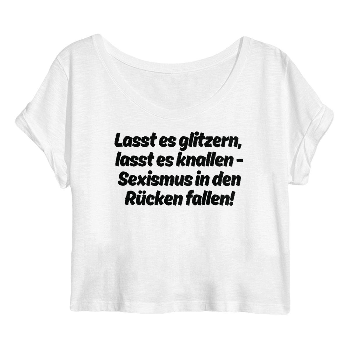Lasst es glitzern, lasst es knallen. - "Womens*" crop top 