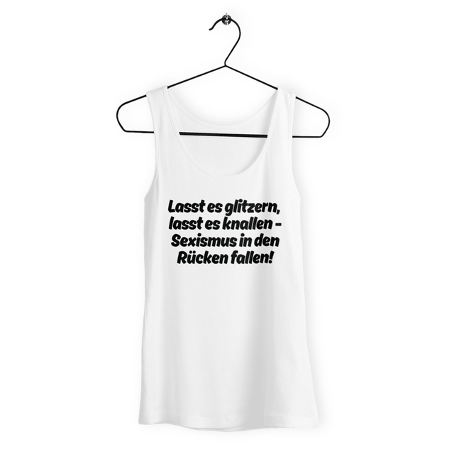 Lasst es glitzern, lasst es knallen. - Loose fitting "womens*" tank top