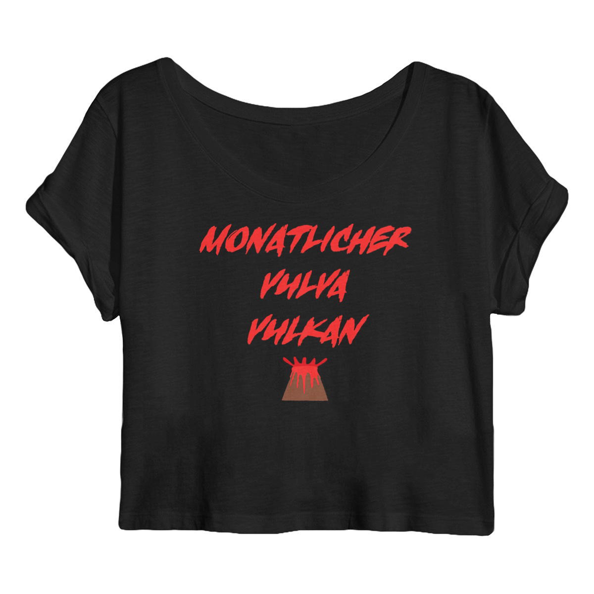 Monatlicher Vulva Vulkan - "Womens*" crop top  - Image