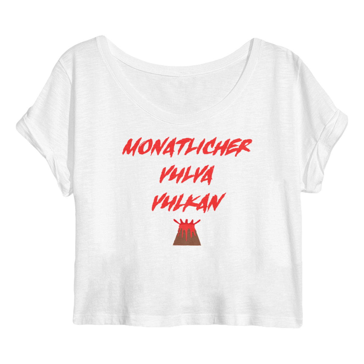 Monatlicher Vulva Vulkan - "Womens*" crop top 