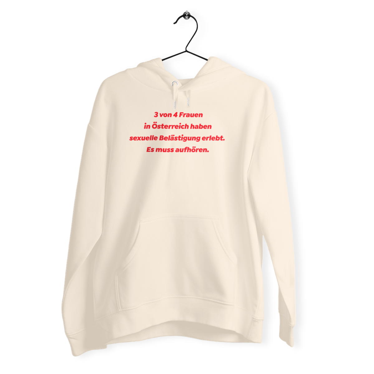 3 von 4 Frauen in Österreich haben sexuelle Belästigung erlebt. - "Unisex*" Hoodie Metall Cord - Image