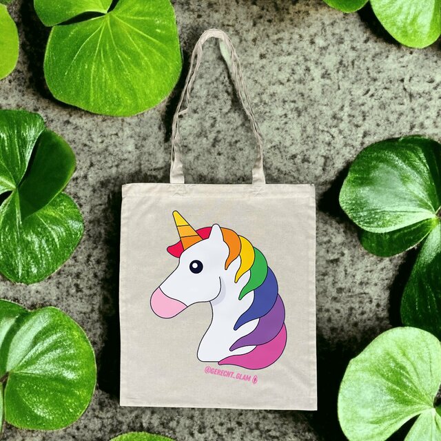 Einhorn Regenbogen - Tote bag organic 