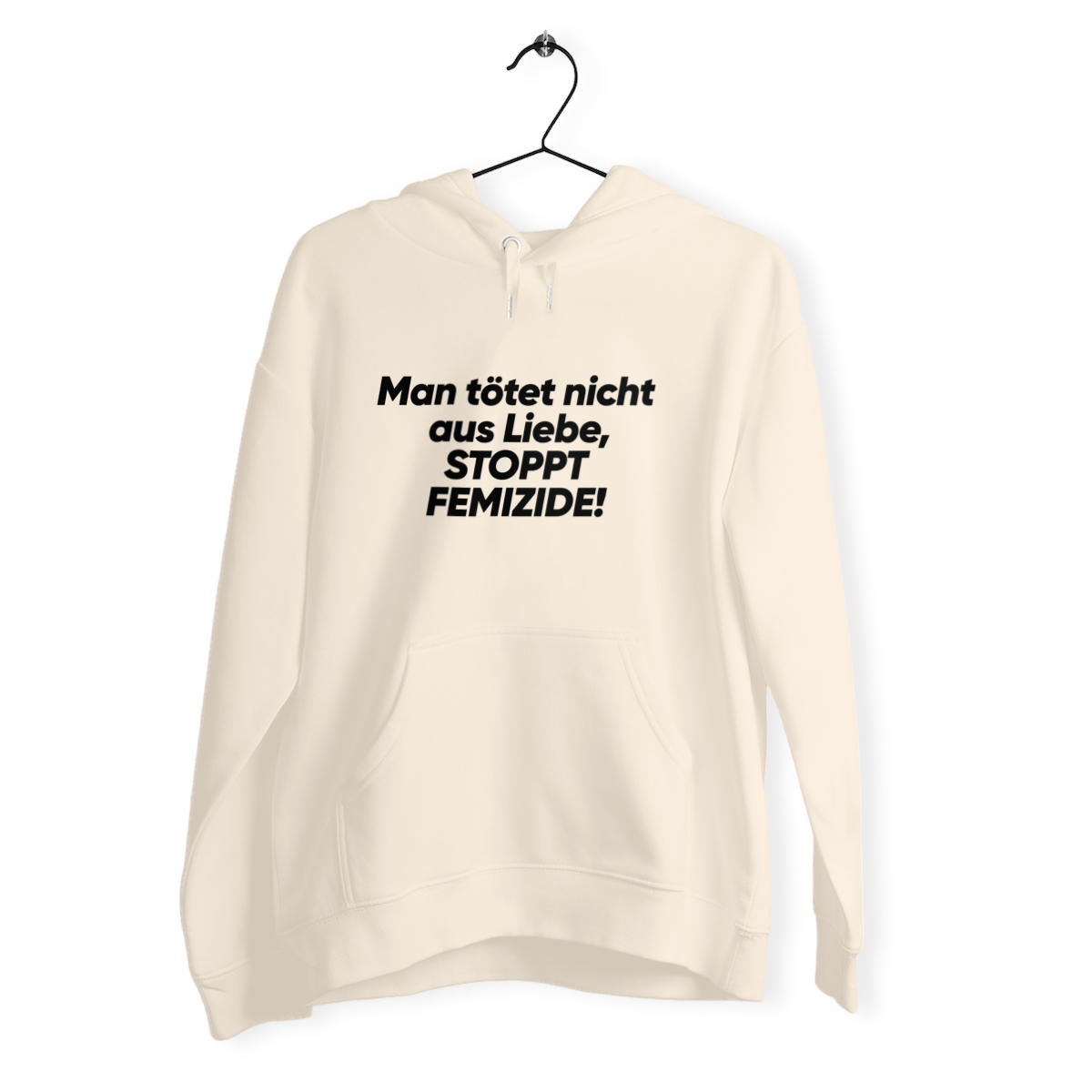 Man tötet nicht aus Liebe, STOPPT FEMIZIDE! - "Unisex*" Hoodie Metall Cord - Image