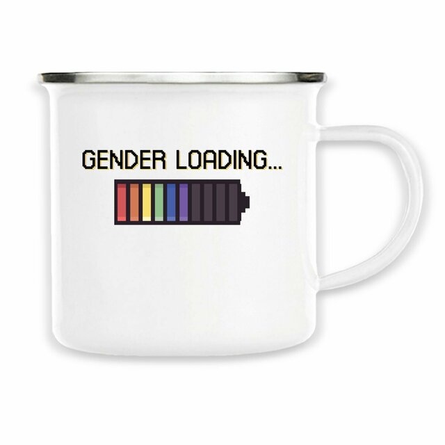 Gender loading - Emaille Becher  - Image