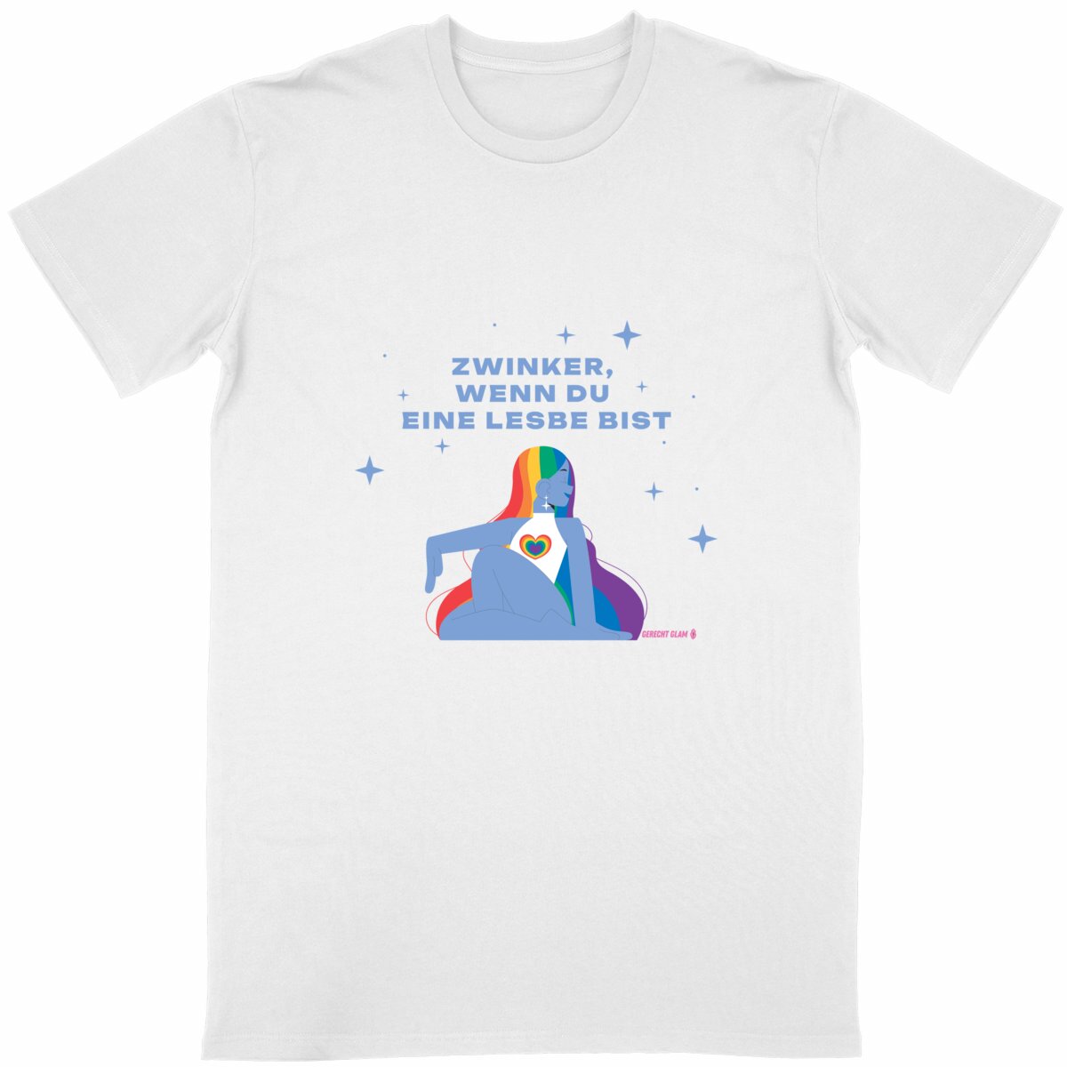 Zwinker, wenn du eine Lesbe bist - “Unisex*” T-Shirt