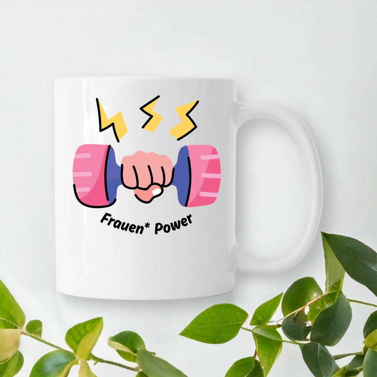 Frauen* Power - Keramik Tasse / Heferl  