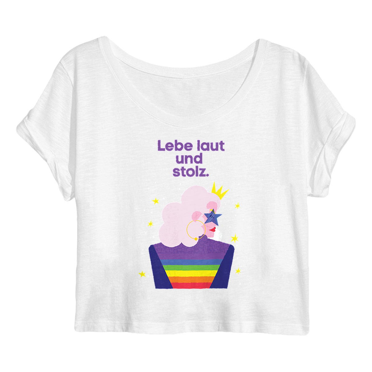 Lebe laut und stolz - "Womens*" crop top 