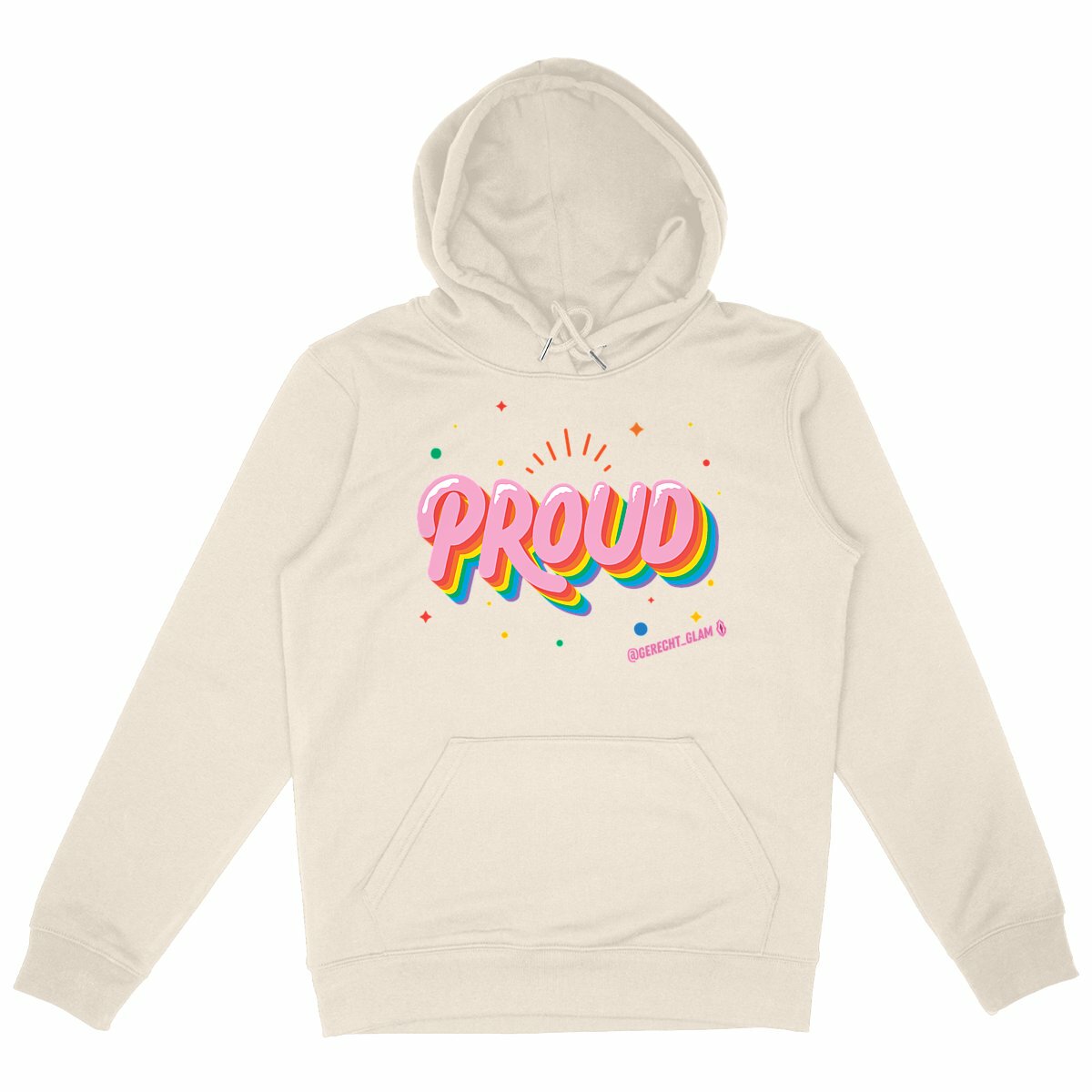 Proud Pride groß - “Unisex*” Hoodie Metall Cord