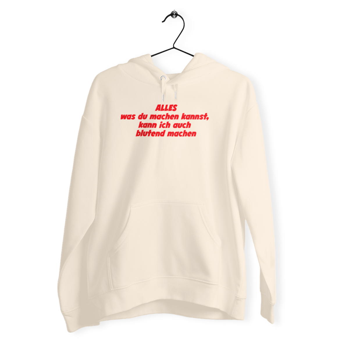 ALLES was du machen kannst, kann ich auch blutend machen. - “Unisex*” Hoodie Metall Cord - Image