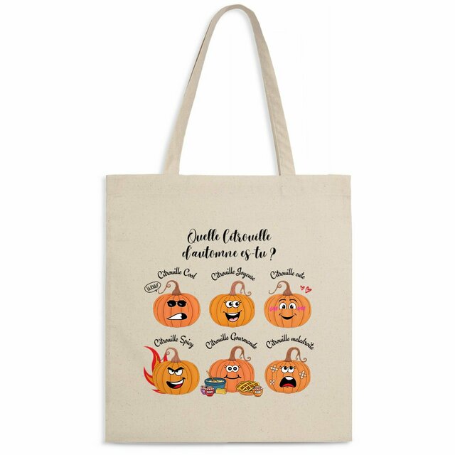 Image back Totebag : Quelle citrouille d'automne es-tu ? 