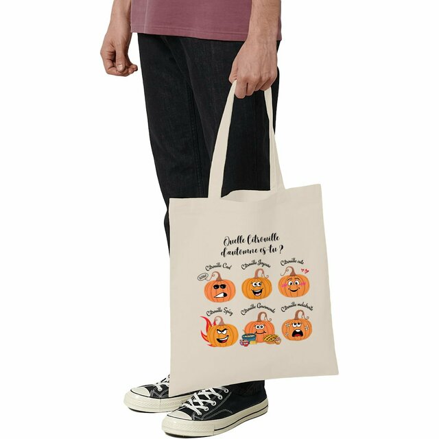 Image front Totebag : Quelle citrouille d'automne es-tu ? 