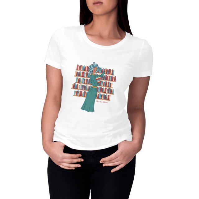 Image front T-shirt Femme : Librairie de la lune