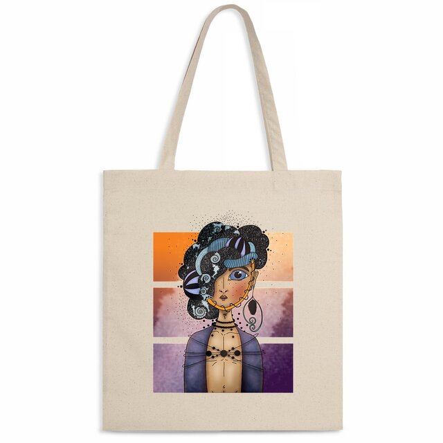 Image back Totebag : Fils de la lune (3 bandes)