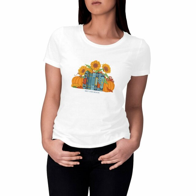 Image front T-shirt Femme : Lectures d'automne
