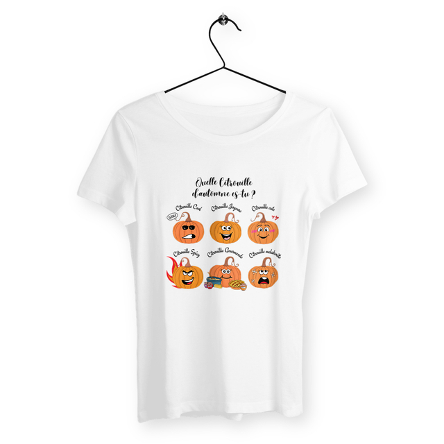 Image back T-shirt Femme : Quelle citrouille es-tu ? 
